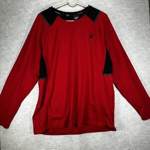 Spyder Men's Active Long Sleeve Tee T-Shirt ProWeb Red Size XLarge XL
